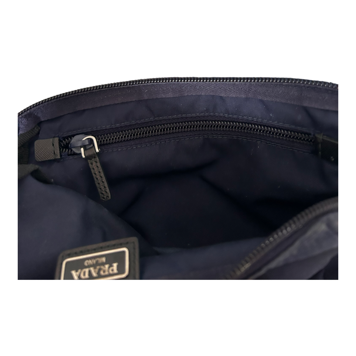 Prada Blue Nylon Toiletry Bag