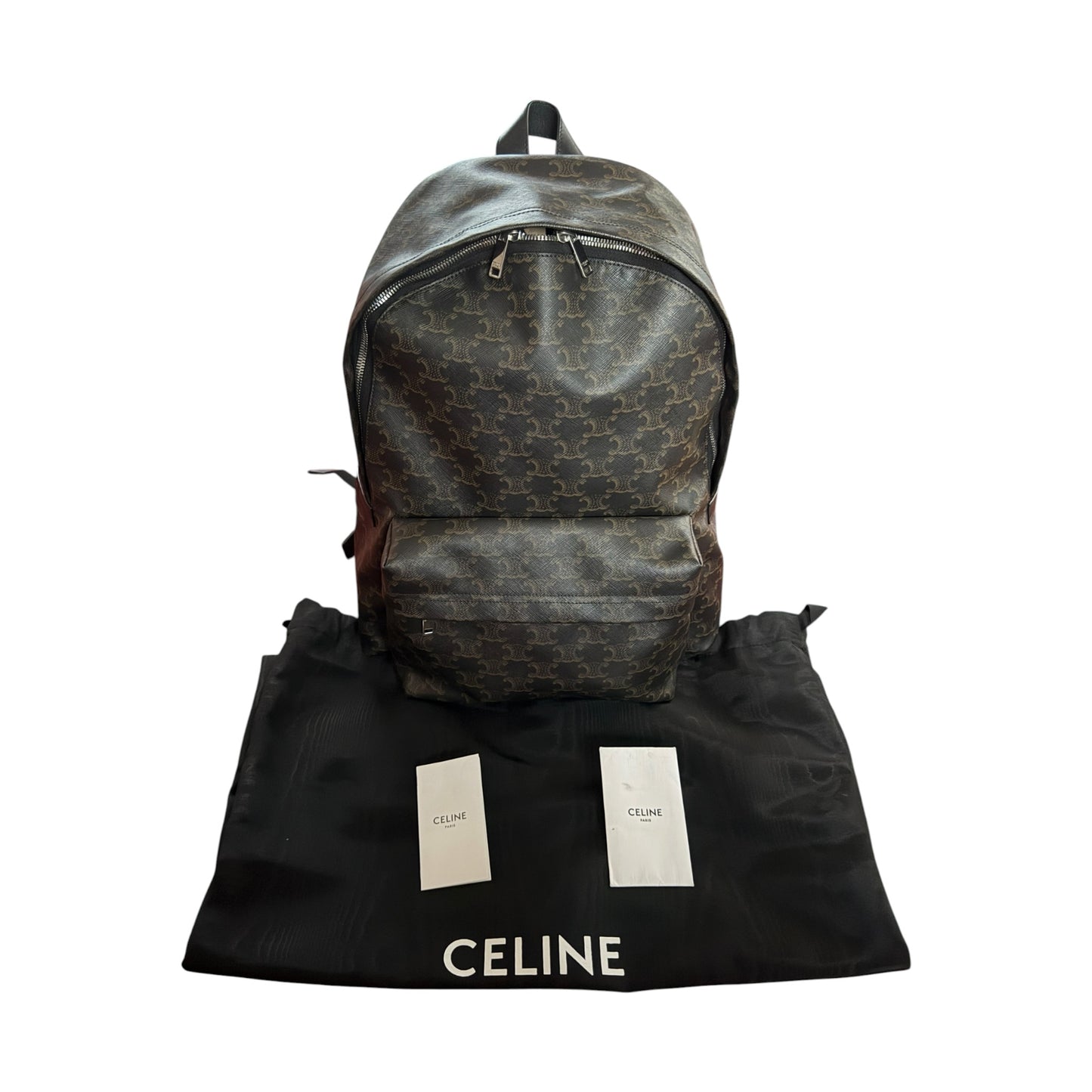 Celine Triomphe & Calfskin Medium Backpack - 188382