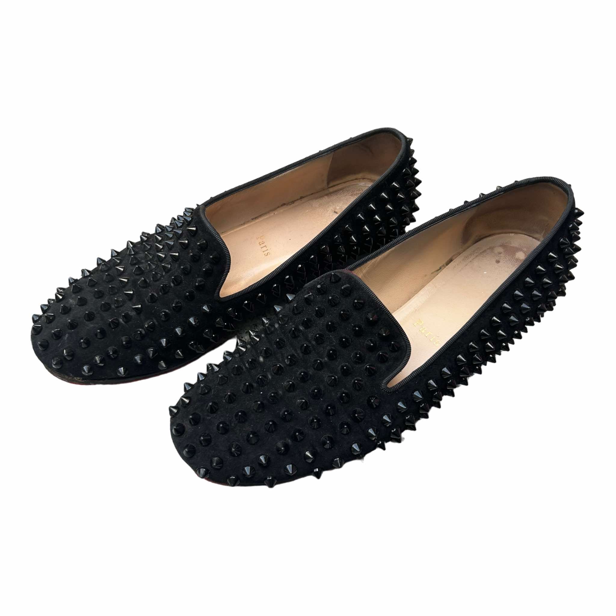 Christian Louboutin Rolling Flat Spikes Velour - 39EU / 6 UK – Refined  Luxury