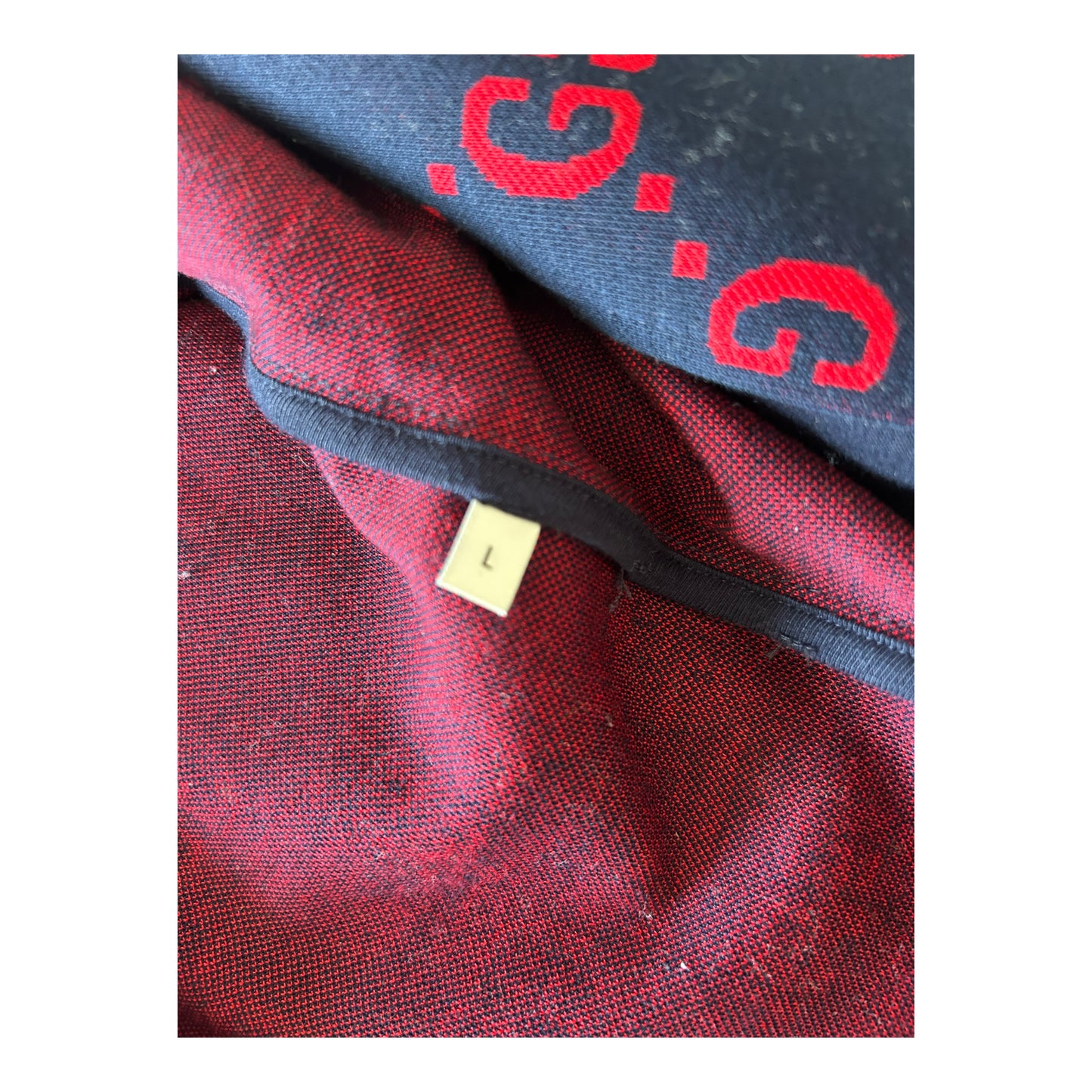 Gucci Navy & Red GG Monogram Jacquard Track Jacket