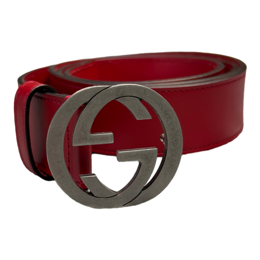 Gucci Red GG Belt - (105/42) - 546389