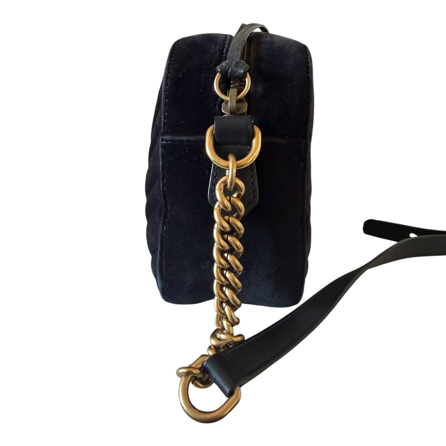 Gucci GG Marmont Matelasse Velvet Crossbody Bag - 447632