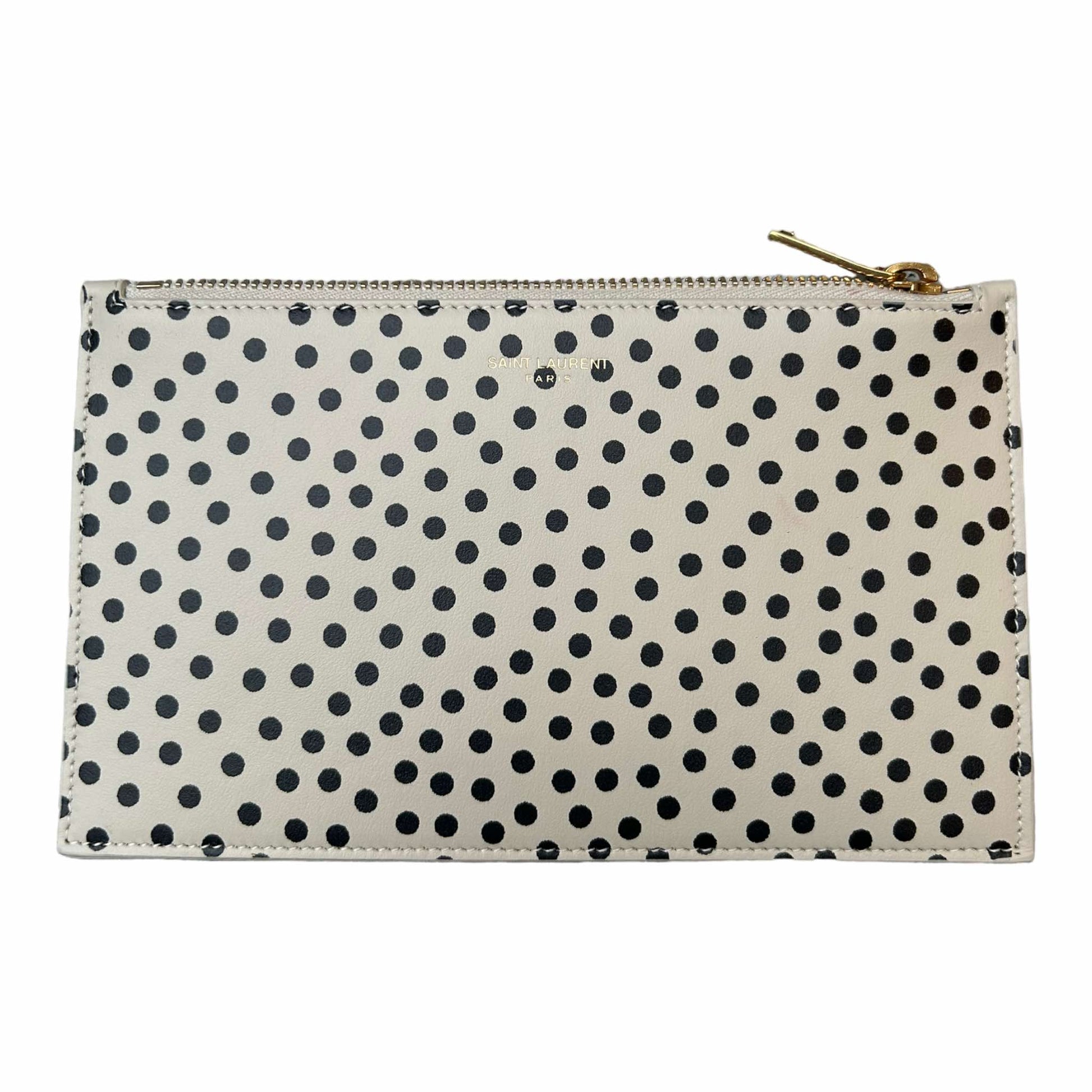 Saint Laurent Polka Dot Zip Pouch - 635097