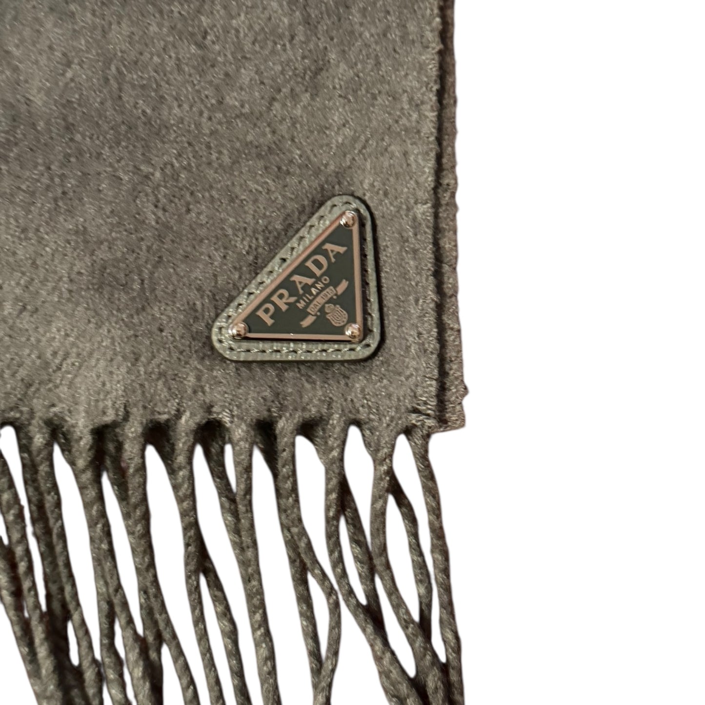 Prada Grey Cashmere & Silk Scarf