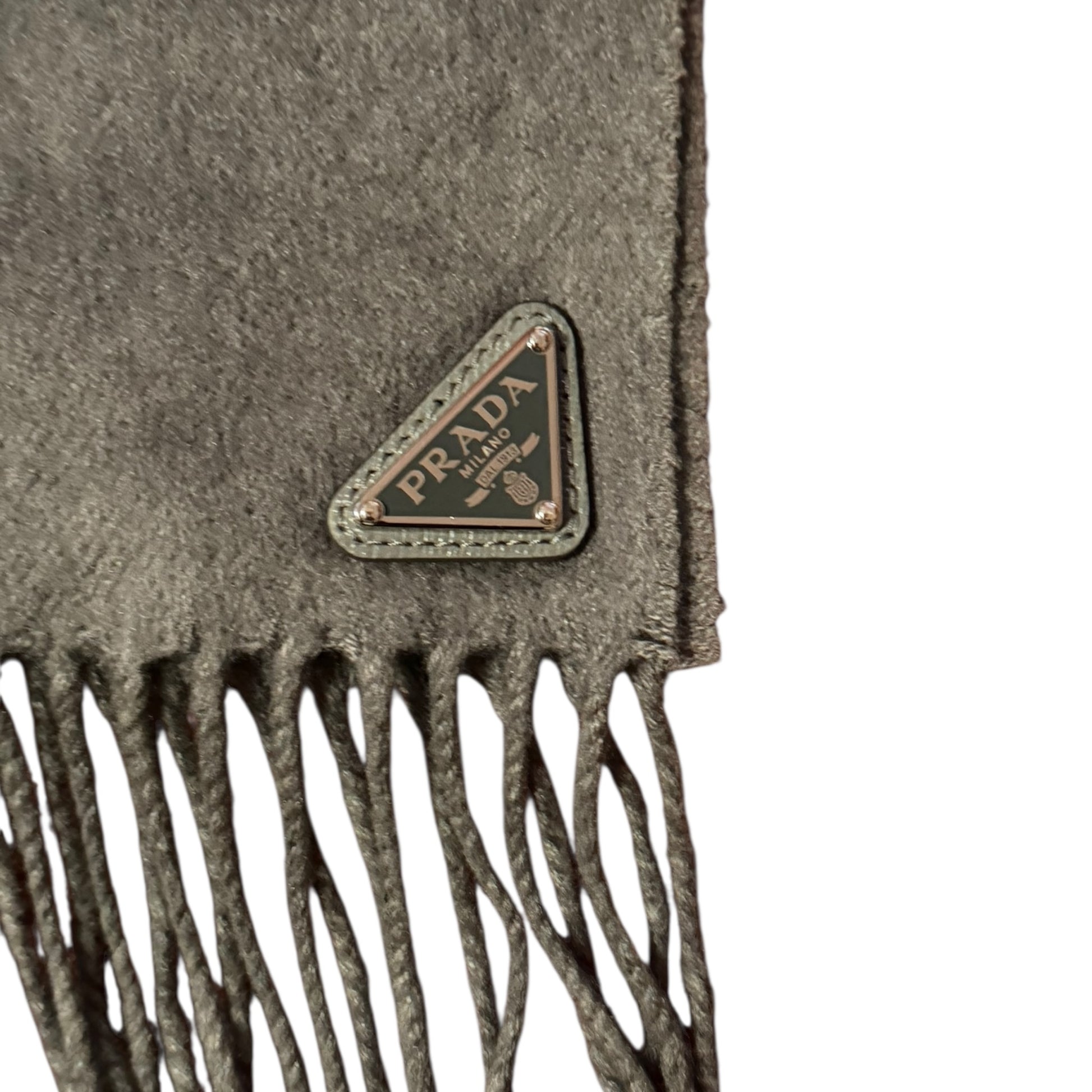 Prada Grey Cashmere & Silk Scarf