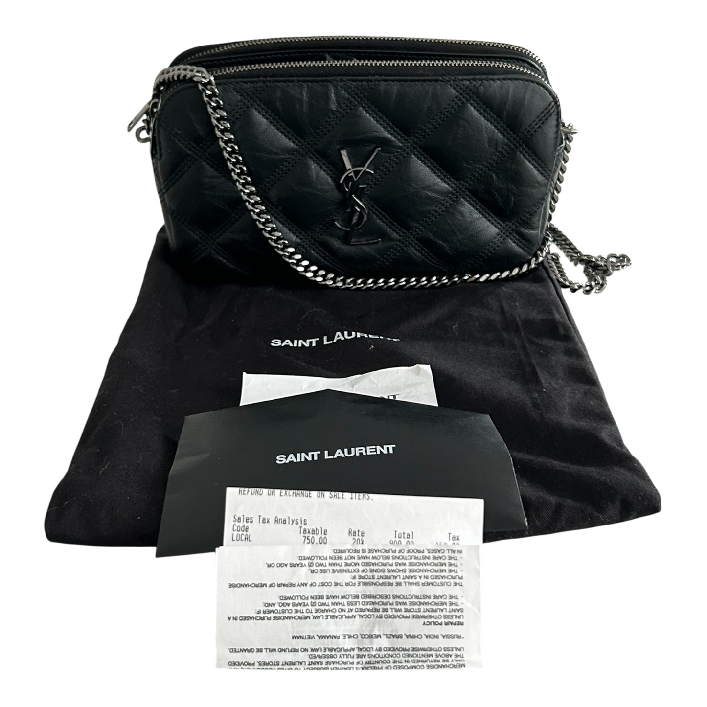 Saint Laurent Becky Double Zip Shoulder Bag - 608941