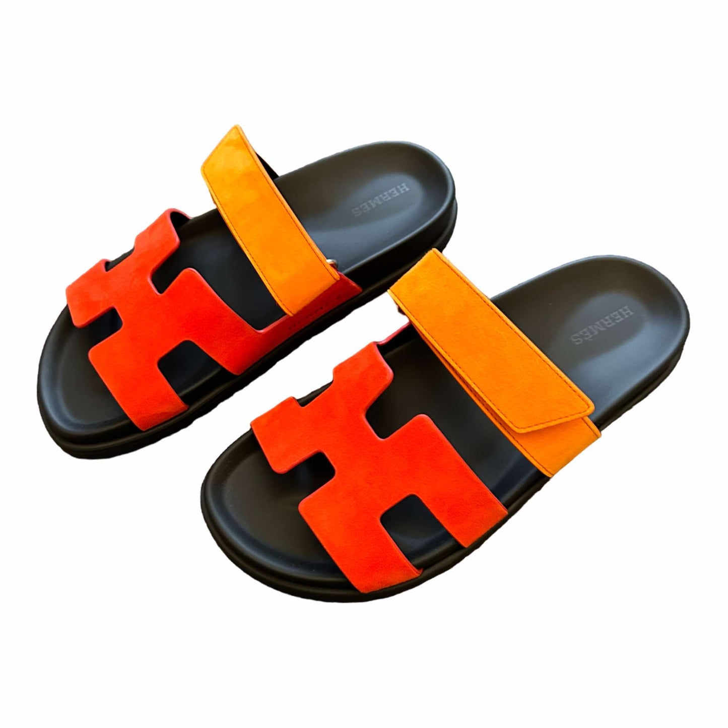 Hermès Chypre Sandals Rouge Écarlate / Sunset - Size EU 38