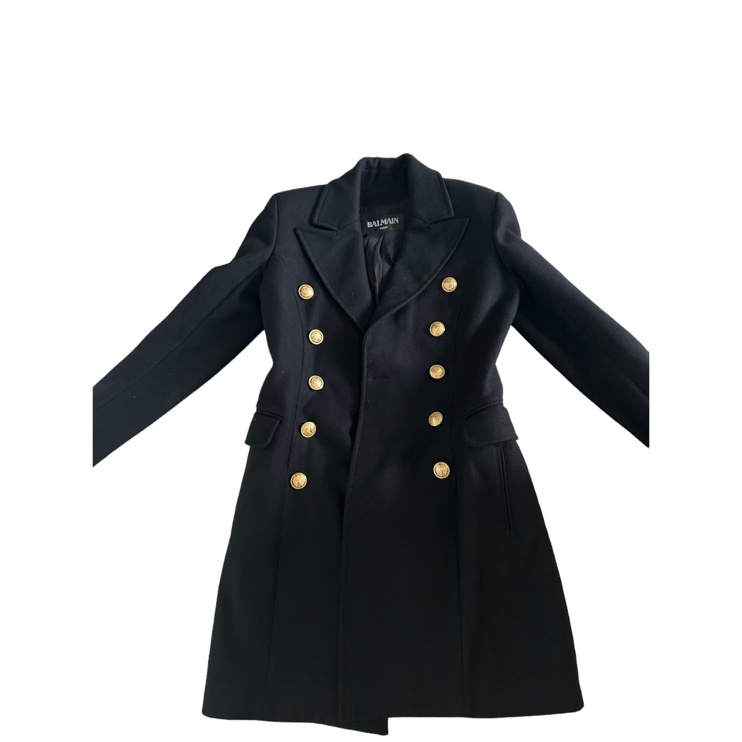 Balmain Double-breasted Wool-blend Coat - 38