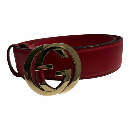 Gucci Red GG Belt - (85/34) - 546386