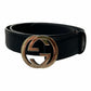 Gucci Black Leather GG Belt - (100/40) - 370543