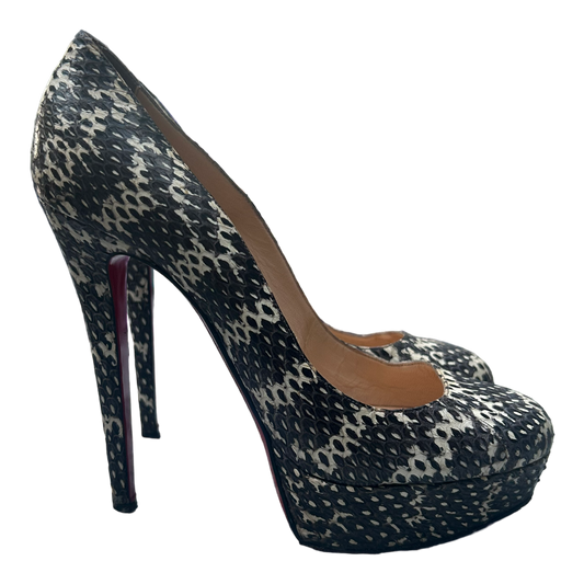 Christian Louboutin Bianca 140 Indonesia Watersnake Heels- 38 EU/ 5 UK