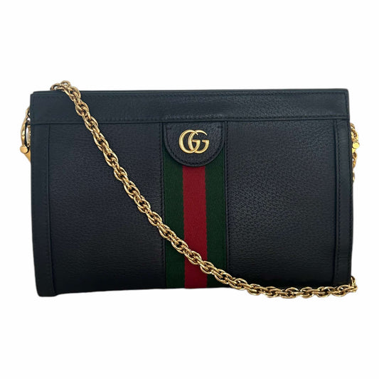 Gucci Black Leather Ophidia Shoulder Bag - 503877