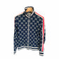 Gucci Blue & Ivory GG Monogram Jacquard Track Jacket - Medium