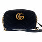 Gucci GG Marmont Matelasse Velvet Crossbody Bag - 447632