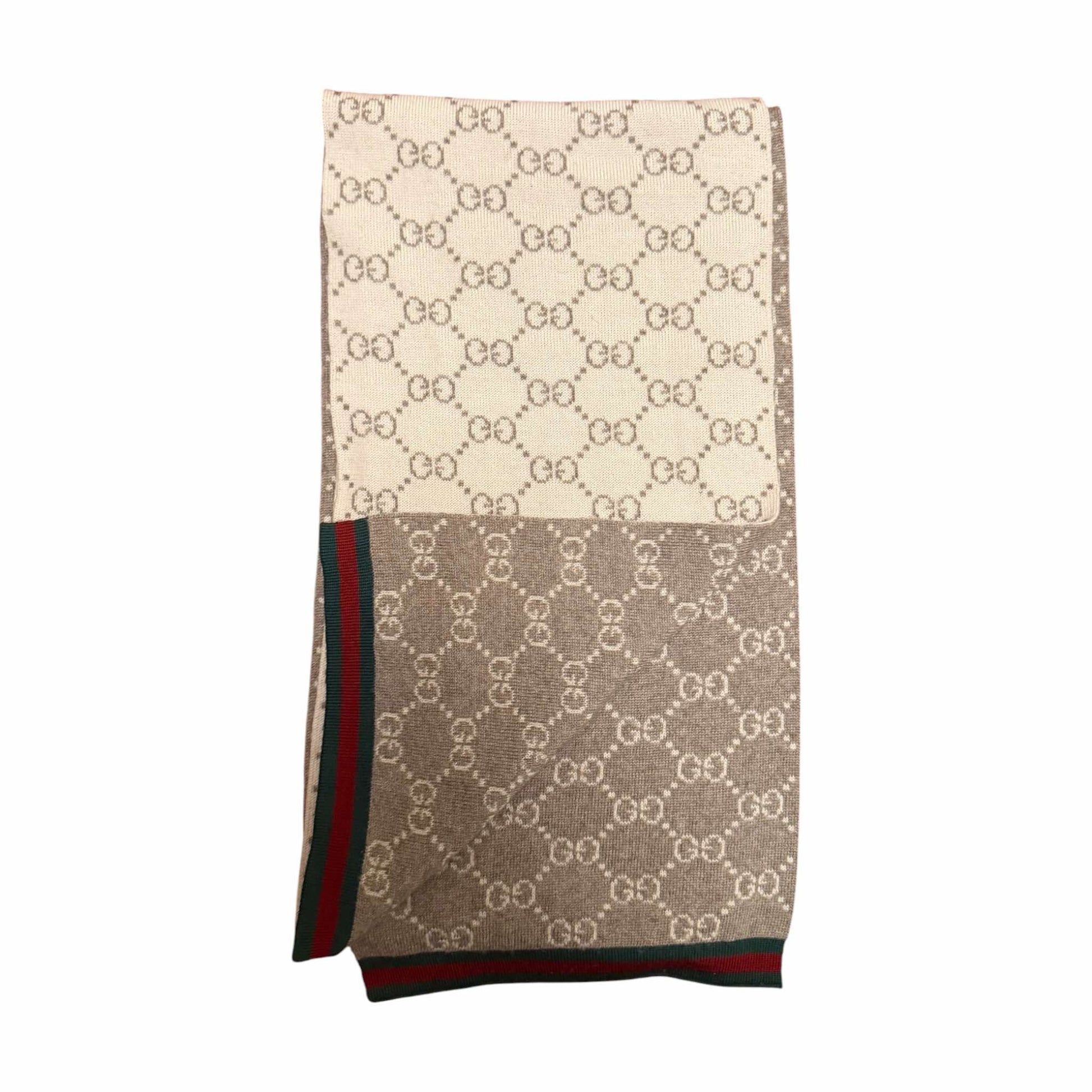 Gucci Monogram Scarf - Grey