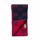 Gucci Red & Blue Monogram Scarf