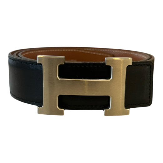 Hermès Silver H 32mm Reversible Belt (80/32)