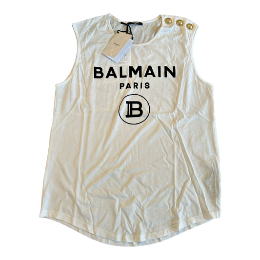 Balmain Logo Tank Top - Medium