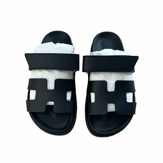 Hermès Chypre Sandals Noir - Size EU 34.5