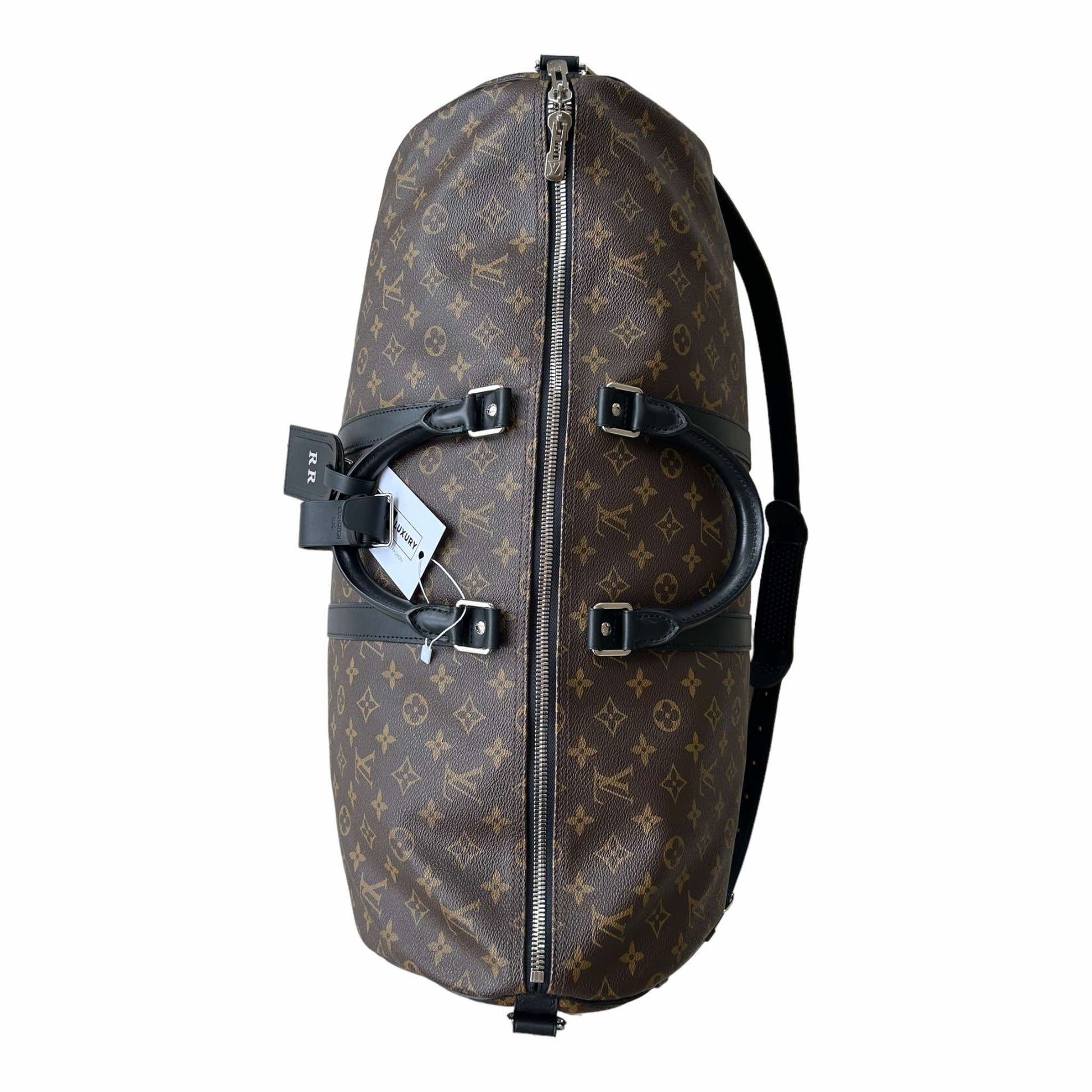 Shop Louis Vuitton MONOGRAM MACASSAR Keepall bandoulière 55 (M56714) by  Sincerity_m639
