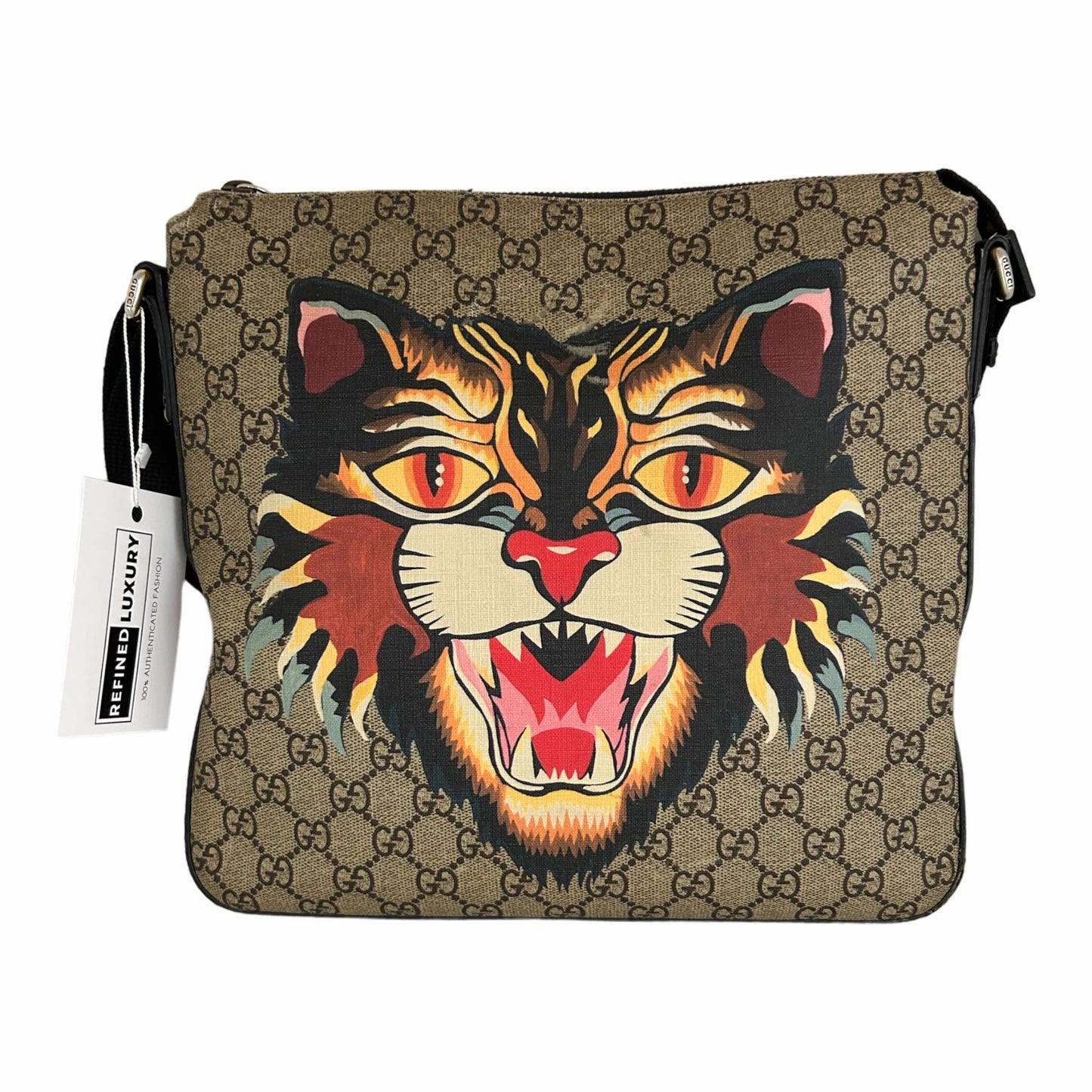 Gucci Angry Cat GG Supreme Messenger - 473886