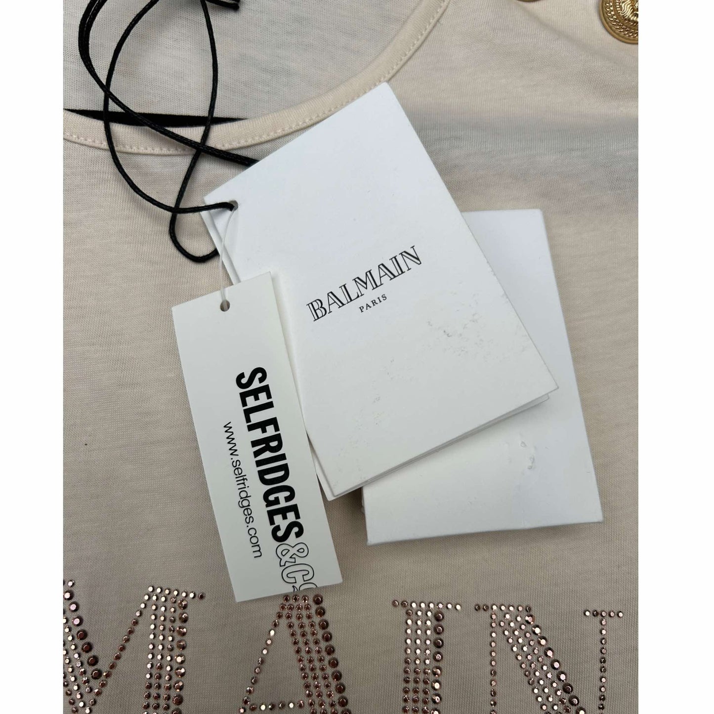 Balmain Swarovski Logo Tank Top Selfirdges