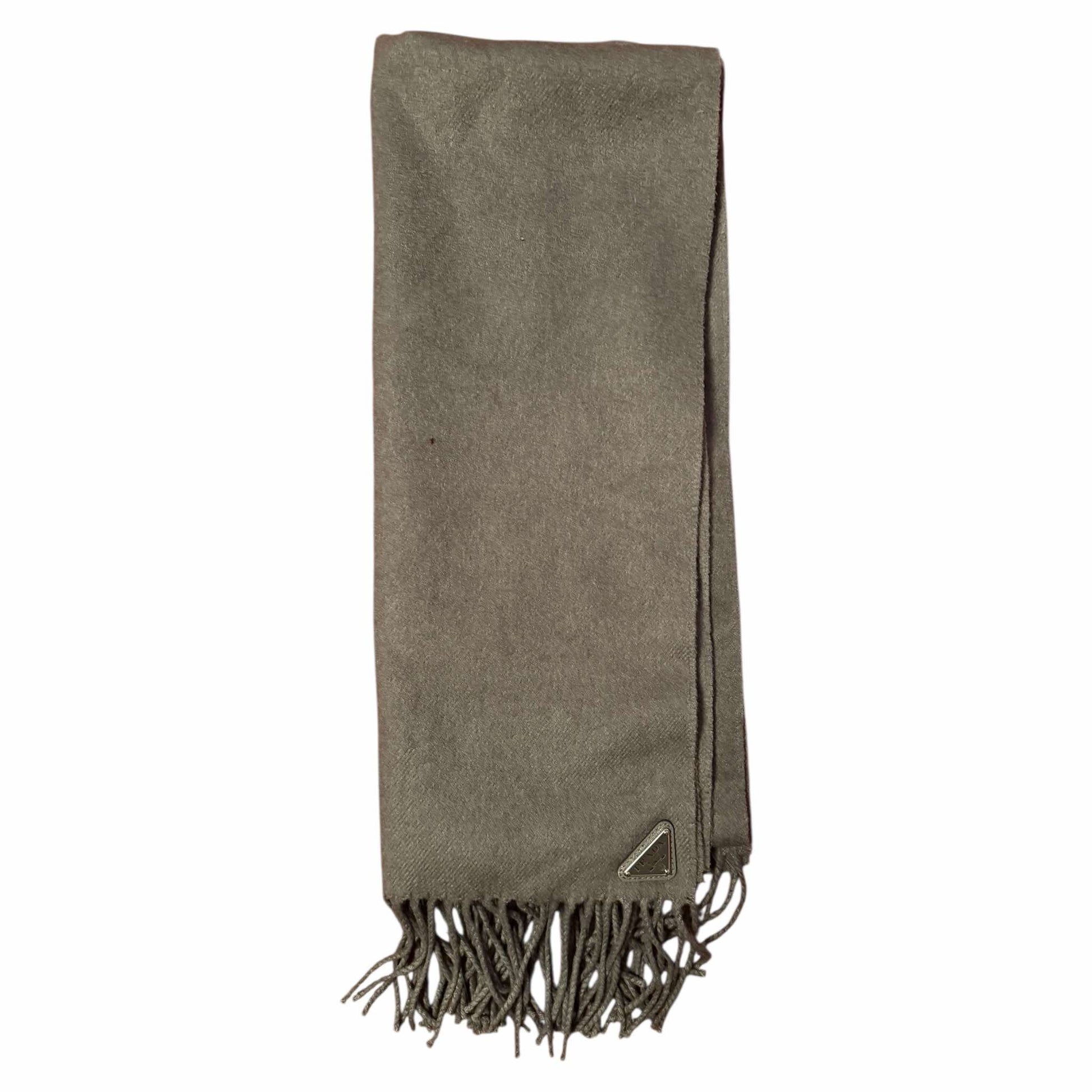 Prada Grey Cashmere & Silk Scarf