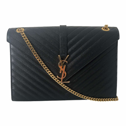 Saint Laurent Black Large Envelope Flap Bag - 354118