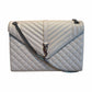 Saint Laurent White Large Envelope Flap Bag - 396910