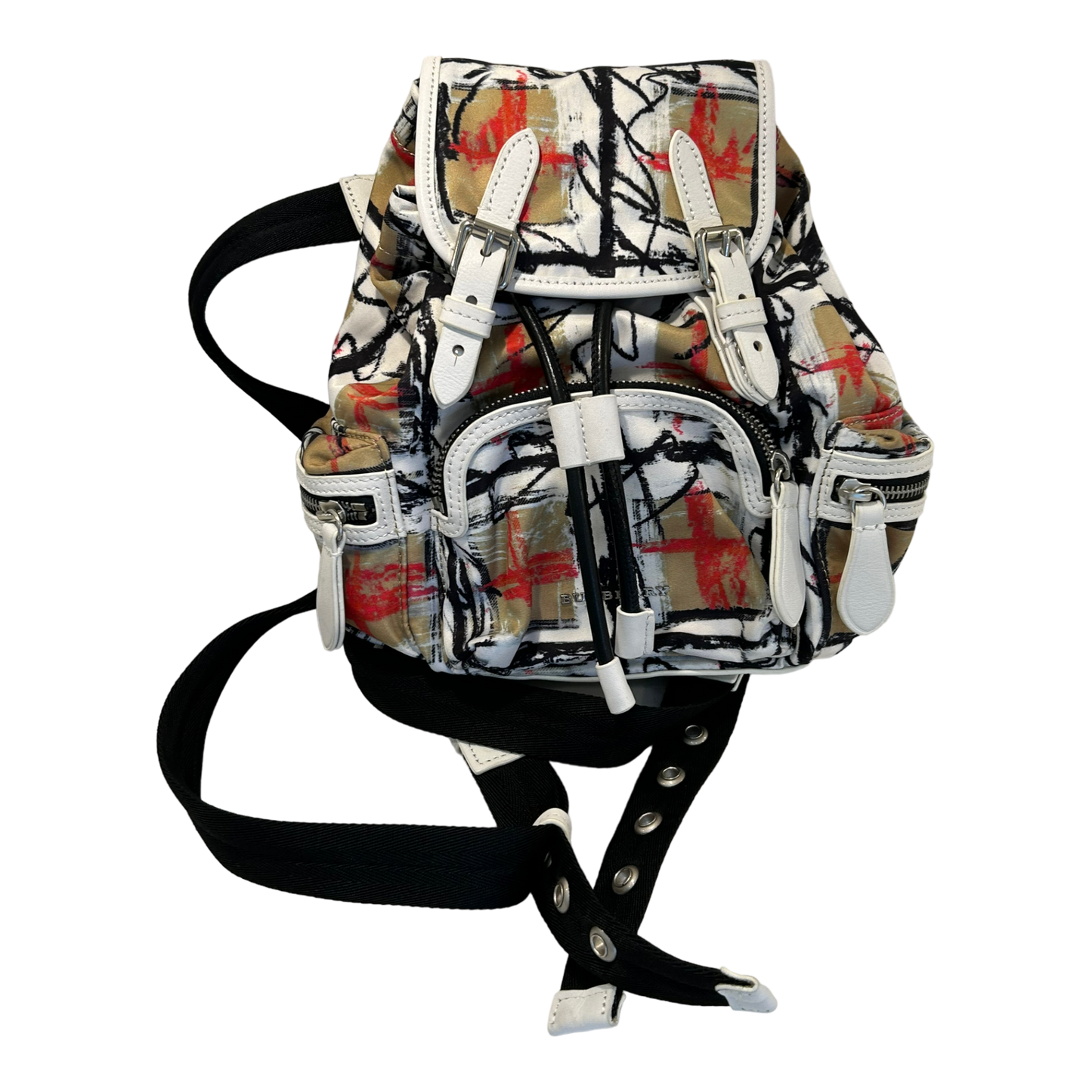 Burberry Scribble Check Mini Backpack