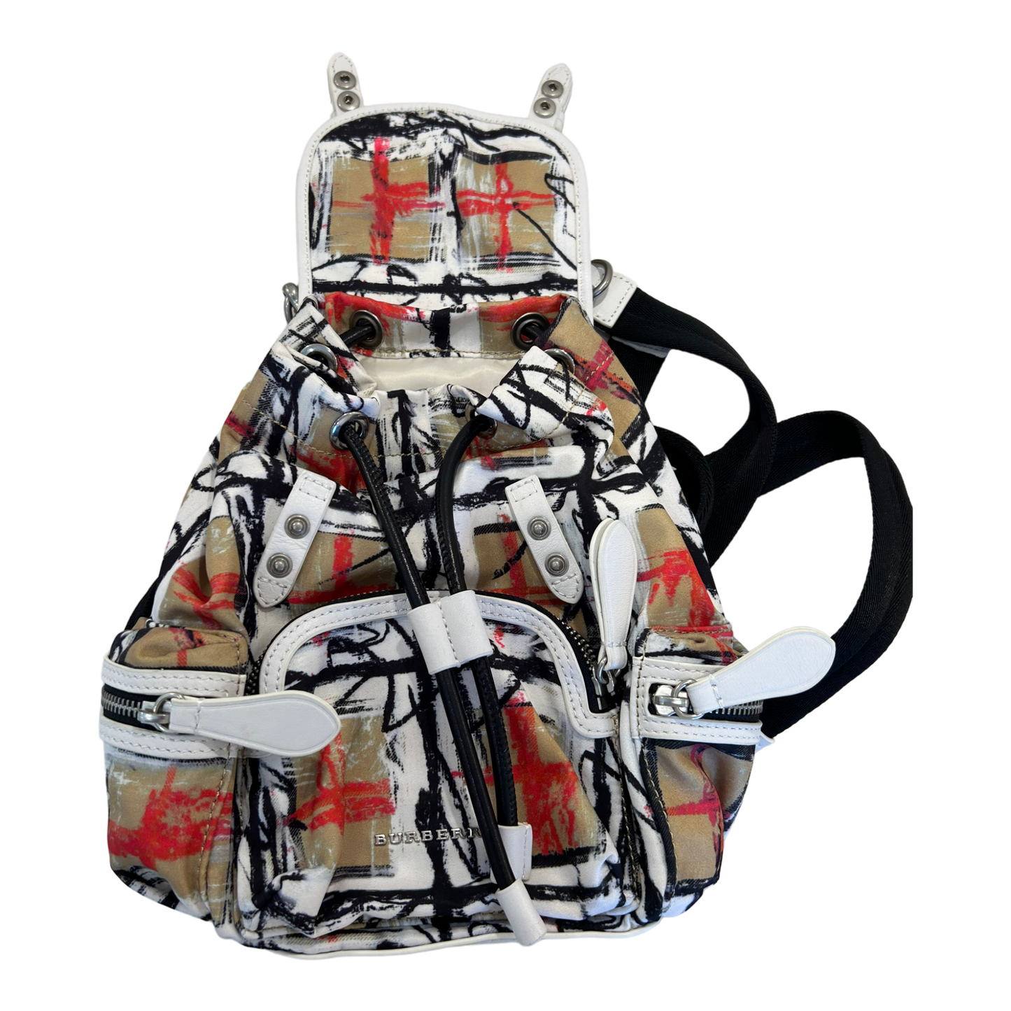 Burberry Scribble Check Mini Backpack