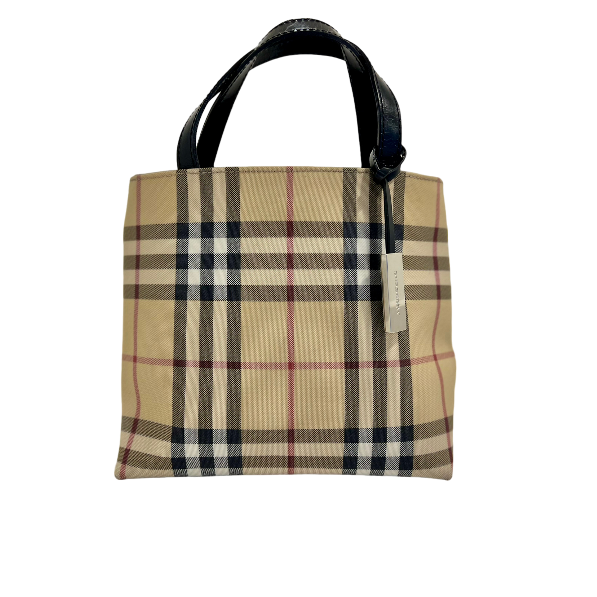 Burberry nova check mini tote sales