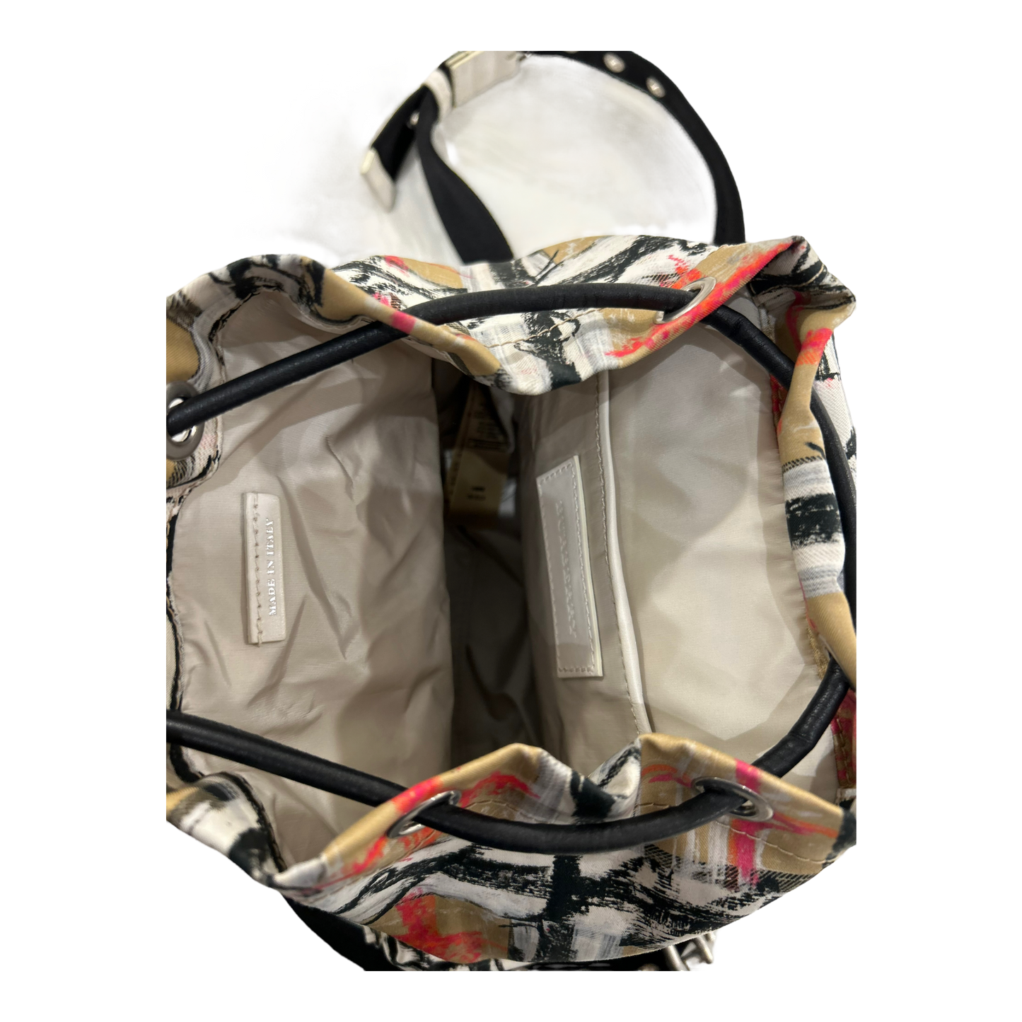 Burberry Scribble Check Mini Backpack