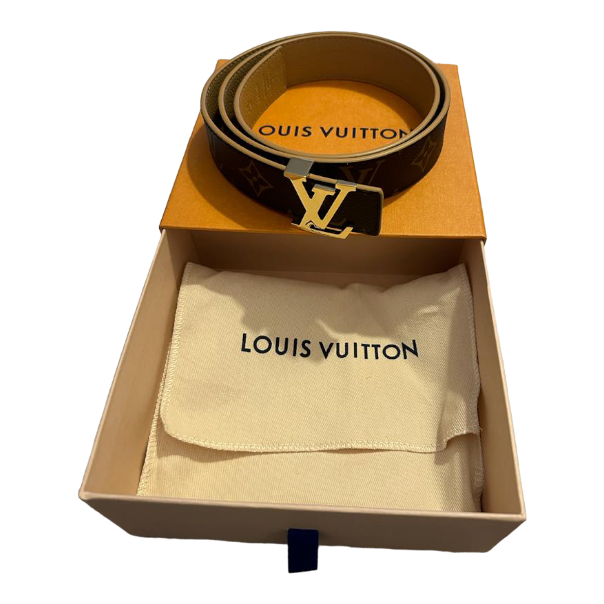 Buy Pre-owned & Brand new Luxury Louis Vuitton Monogram Canvas LV Initials  30 MM Reversible Belt Online