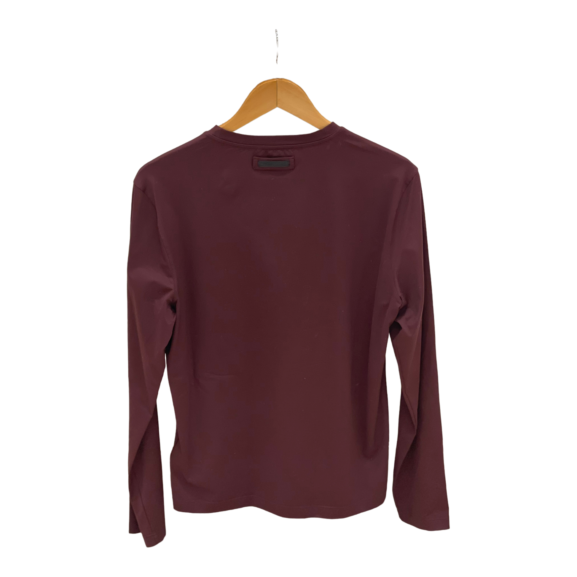 Prada Burgundy Long Sleeve T shirt