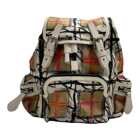 Burberry Scribble Check Mini Backpack