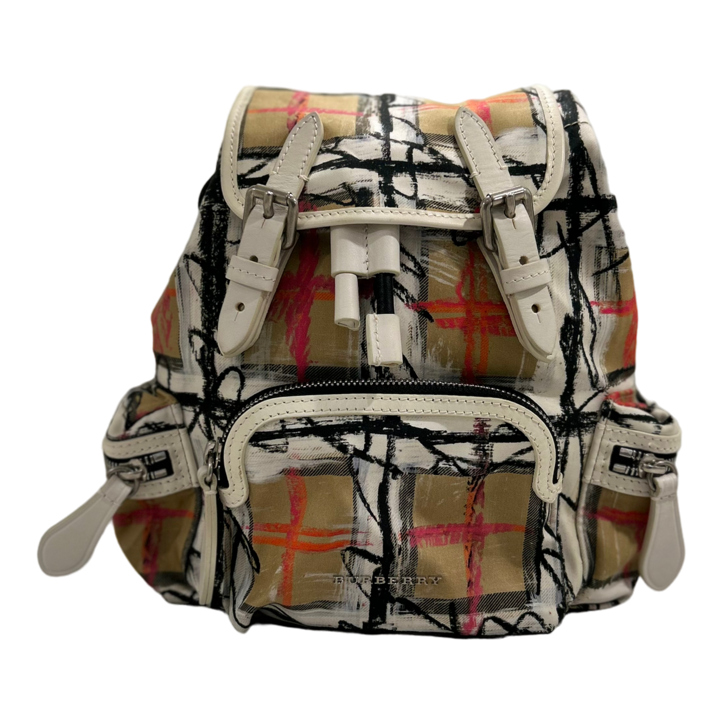 Burberry Scribble Check Mini Backpack