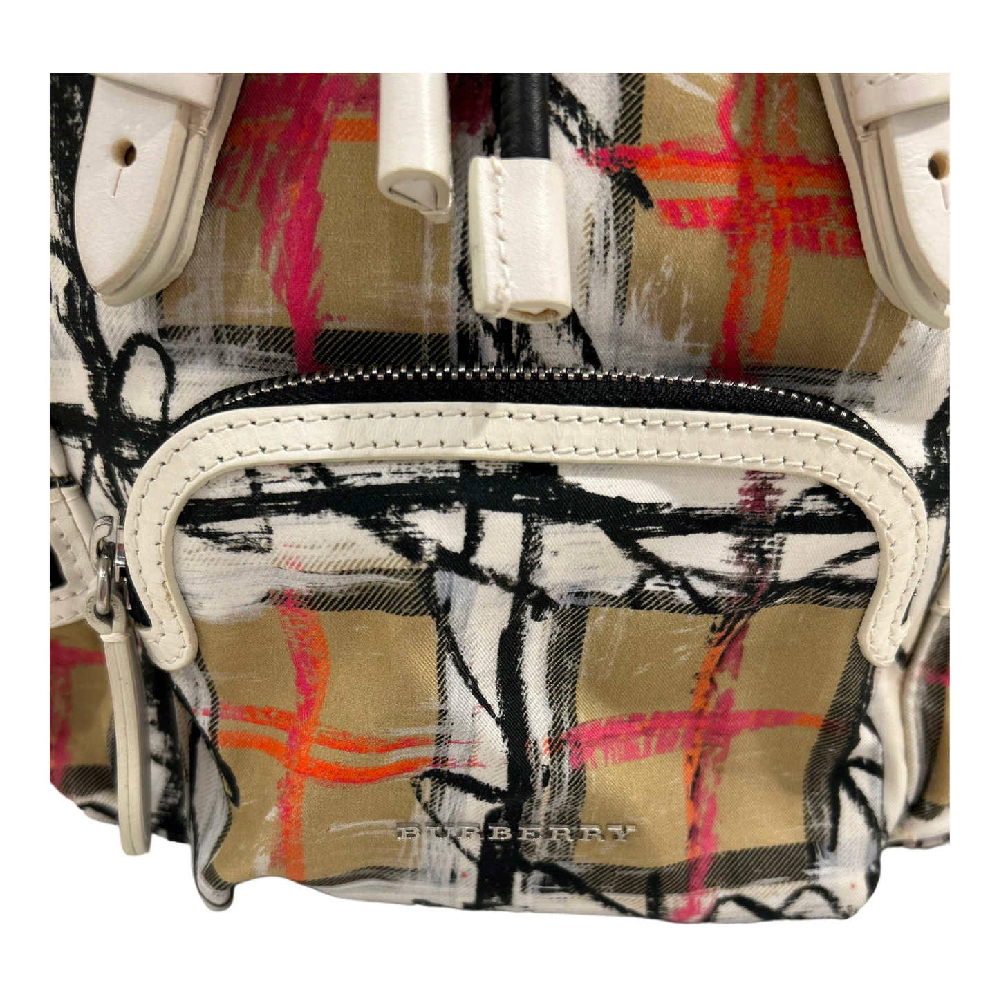 Burberry Scribble Check Mini Backpack