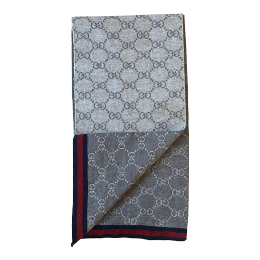 Gucci Monogram Scarf - Grey