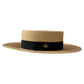 Gucci Bee-embellished Boater Hat